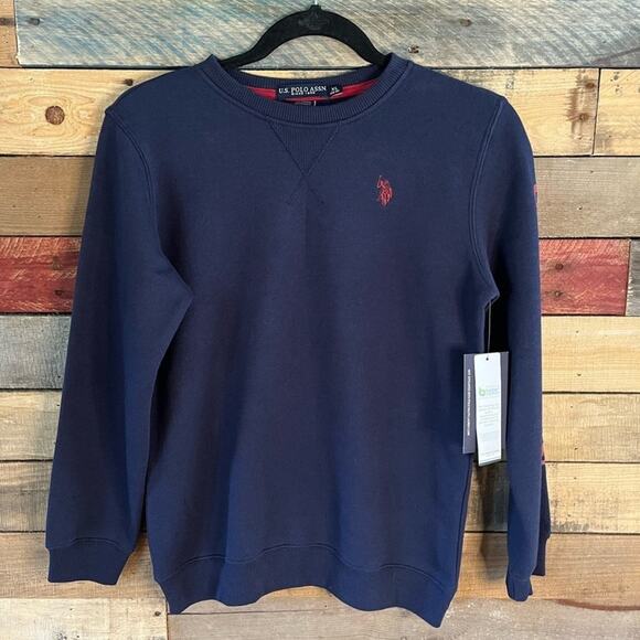 US Polo Assn. Navy Sweatshirt Boys Size XL‎ - Picture 1 of 9
